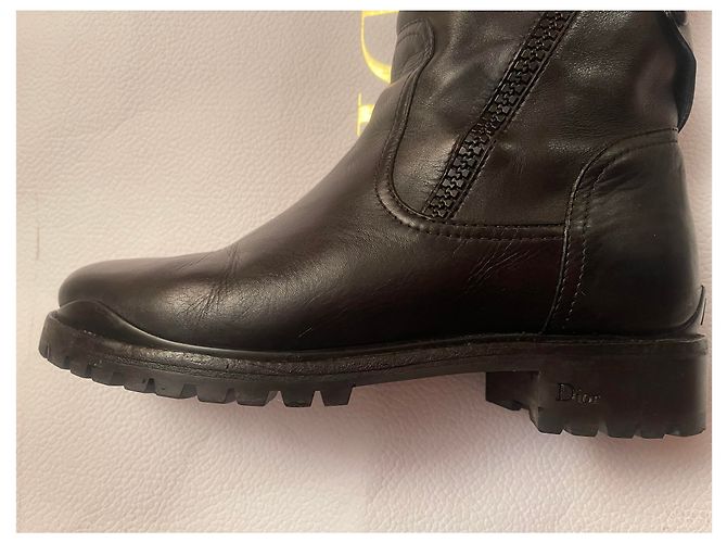 Stivaletti Dior in pelle nera Nero - vista 4