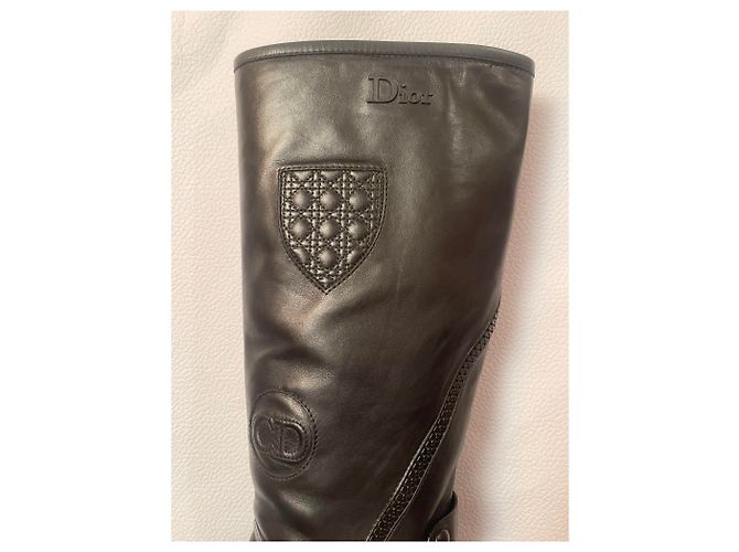 Stivaletti Dior in pelle nera Nero - vista 5