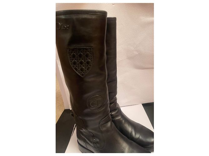 Stivaletti Dior in pelle nera Nero - vista 6