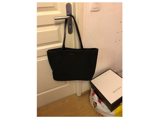 Borsa a mano Karl Lagerfeld Nera in Cotone e Pelle Vegan Nero - vista 2