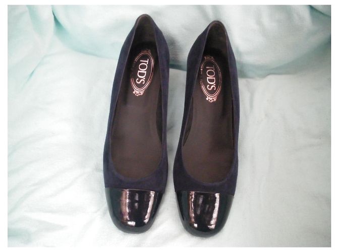 Décolleté Tod's in scamosciato blu navy 40.5 - vista 2