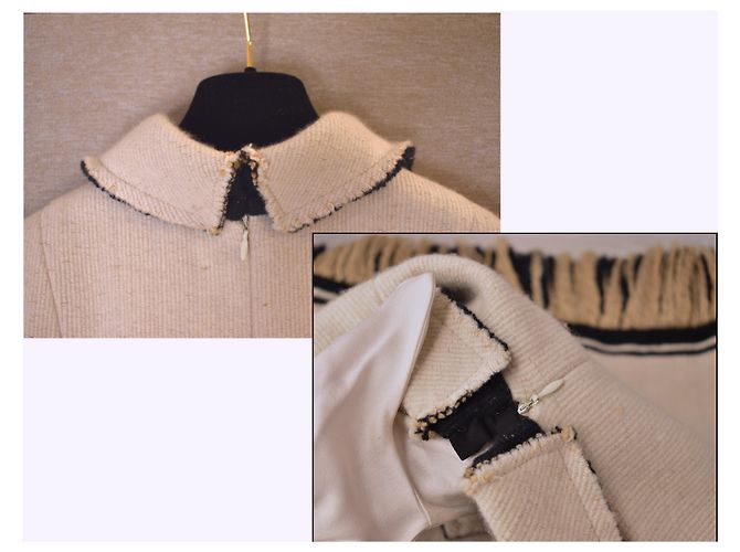 Chanel Sammler Kaschmir Seidenkleid Beige - Ansicht 11