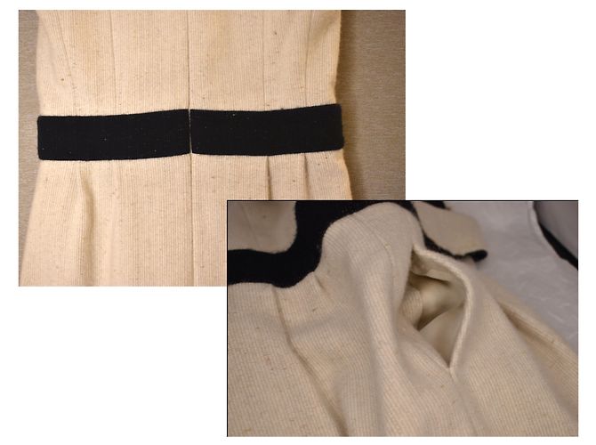 Chanel Sammler Kaschmir Seidenkleid Beige - Ansicht 12