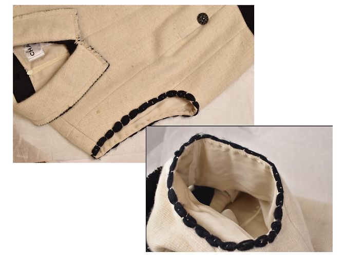 Chanel Sammler Kaschmir Seidenkleid Beige - Ansicht 13
