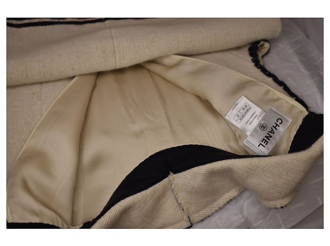 Chanel Sammler Kaschmir Seidenkleid Beige - Ansicht 15
