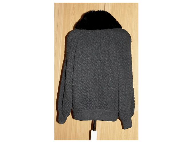 Valentino Garavani Strickjacke mit Fell von Valentino Boutique Schwarz - Ansicht 5