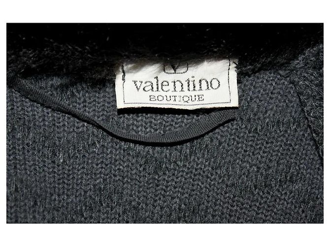 Valentino Garavani Strickjacke mit Fell von Valentino Boutique Schwarz - Ansicht 7