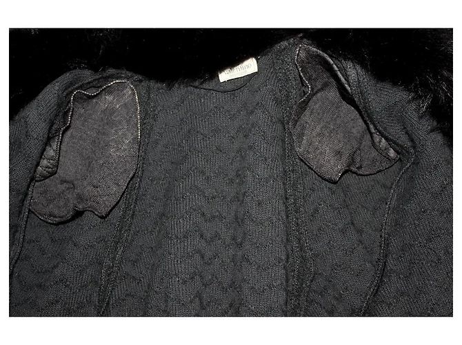 Valentino Garavani Strickjacke mit Fell von Valentino Boutique Schwarz - Ansicht 8