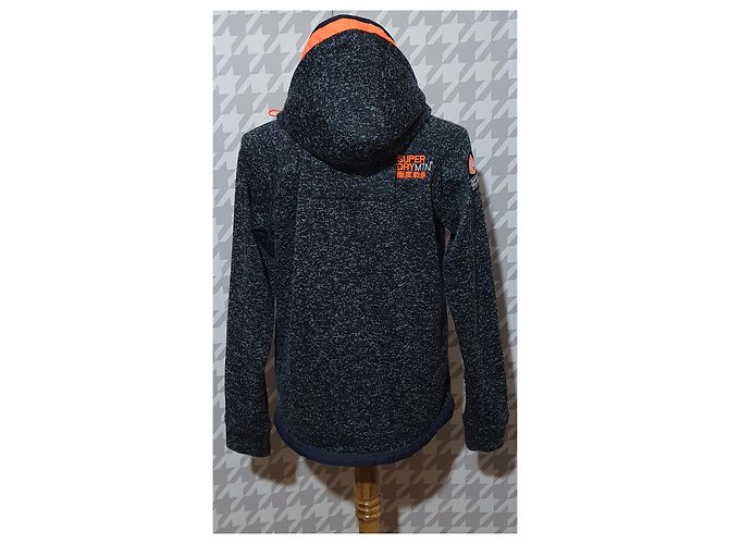 Superdry Storm Blizzard Ziphood Orange Dunkelgrau Anthrazitgrau - Ansicht 4