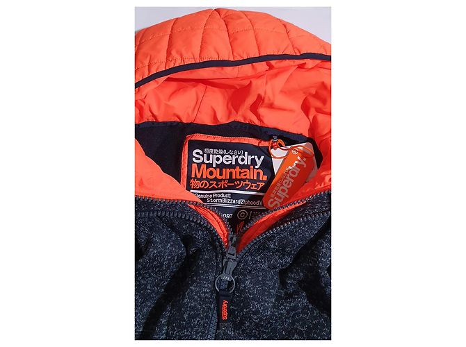 Superdry Storm Blizzard Ziphood Orange Dunkelgrau Anthrazitgrau - Ansicht 5