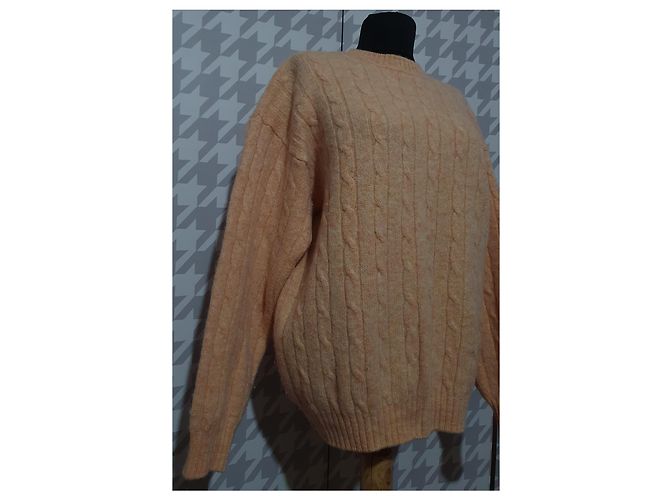 Autre Marque Pull Benetton en laine couleur pêche - vue 2