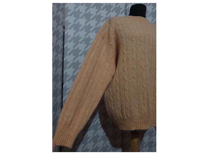 Autre Marque Pull Benetton en laine couleur pêche - vue 3