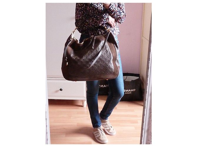 LOUIS VUITTON Audacieuse GM Empreinte borsa Marrone scuro - vista 12