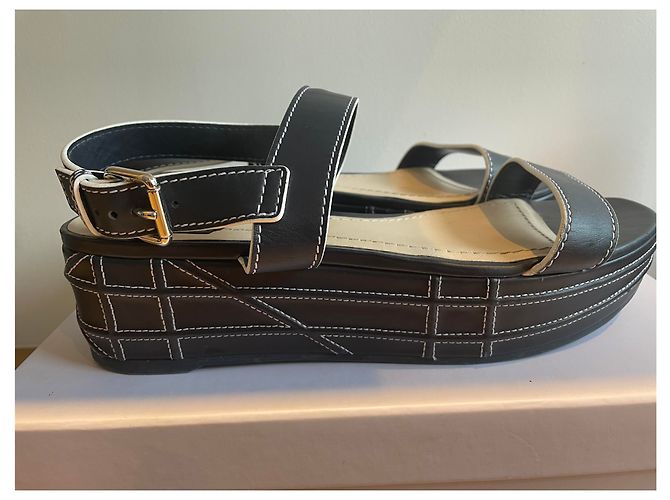 Sandali Dior in pelle blu navy - vista 5
