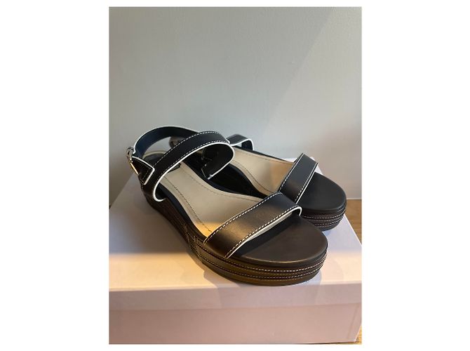 Sandali Dior in pelle blu navy - vista 7