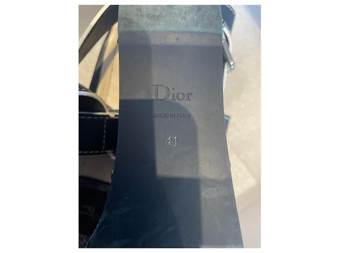Sandali Dior in pelle blu navy - vista 8
