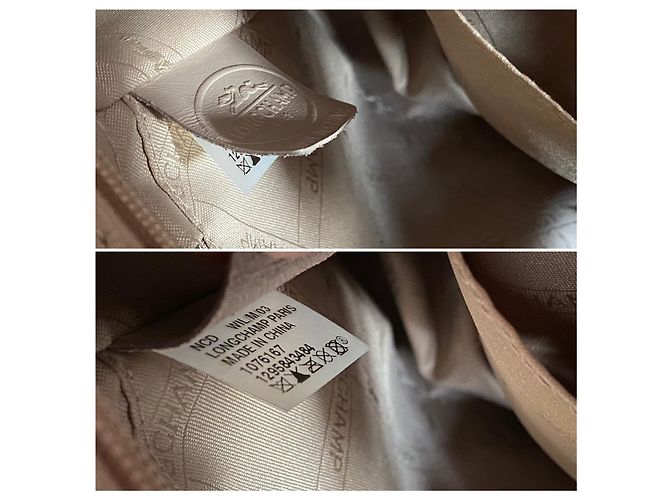Longchamp Penelope Bolso de mano beige de cuero - vista 12