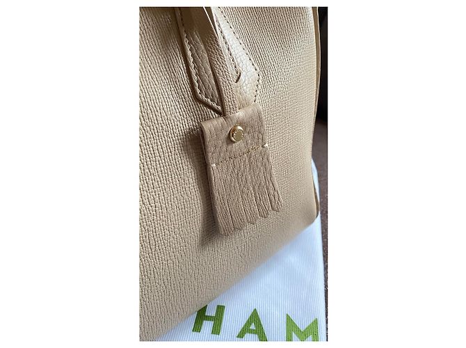 Longchamp Penelope Bolso de mano beige de cuero - vista 18