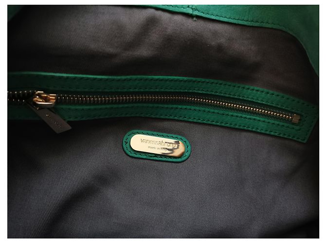 Borsa Vanessa Bruno Caprice in pelle scamosciata verde D'oro - vista 5
