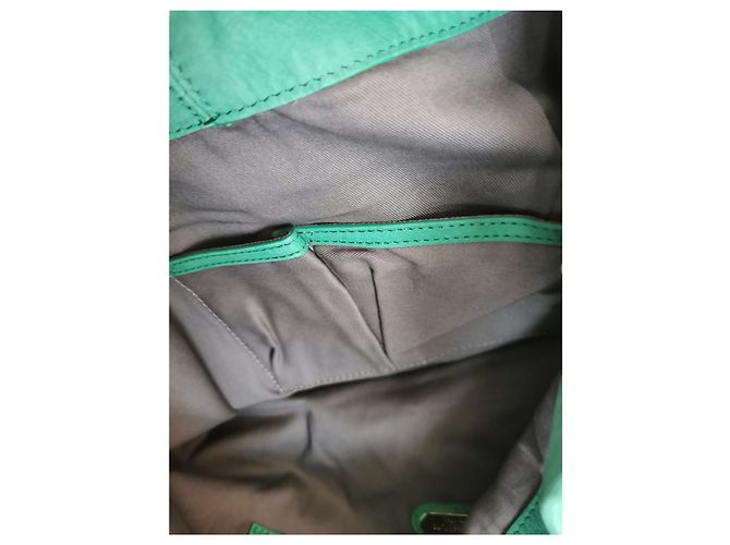 Borsa Vanessa Bruno Caprice in pelle scamosciata verde D'oro - vista 6