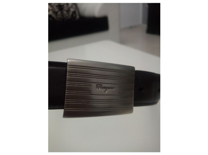Cintura Salvatore Ferragamo in pelle nera Nero - vista 4