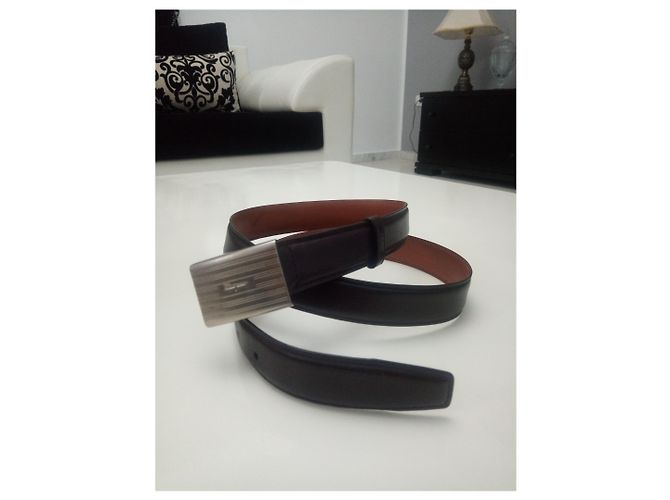 Cintura Salvatore Ferragamo in pelle nera Nero - vista 8