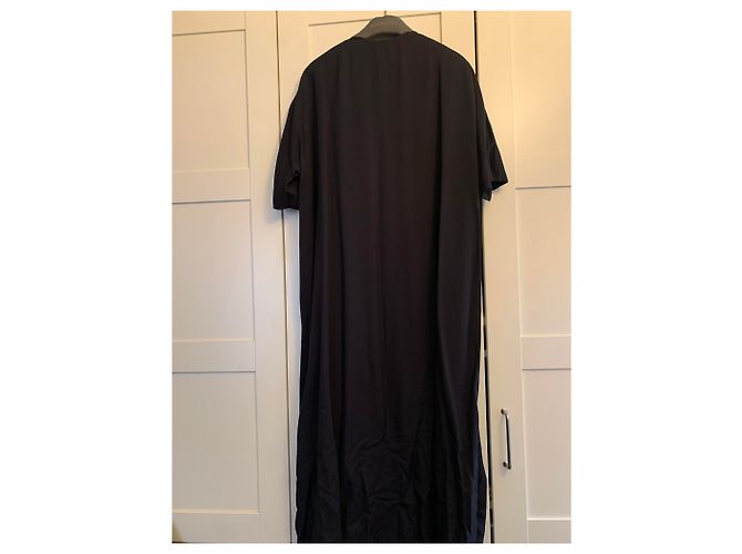 Hermès Abito stile caftano nero blu Blu navy Blu scuro - vista 4