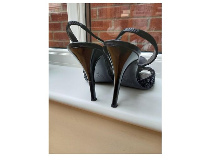 Giuseppe Zanotti Mit Pailletten bestickte Absätze Schwarz Anthrazitgrau - Ansicht 6