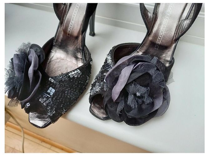 Giuseppe Zanotti Mit Pailletten bestickte Absätze Schwarz Anthrazitgrau - Ansicht 7