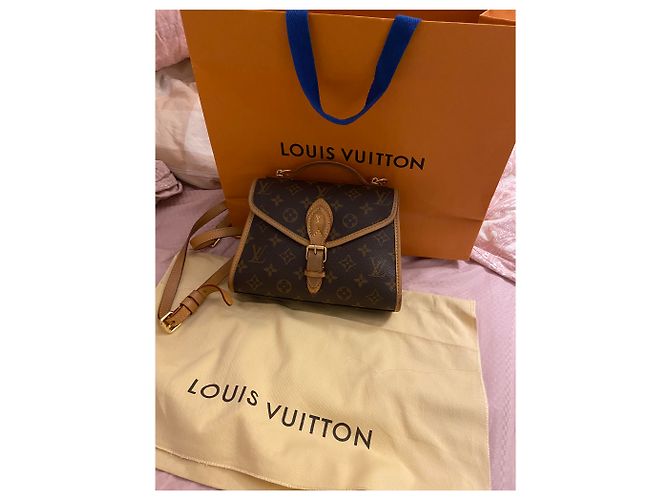 Borsa Louis Vuitton Ivy Marrone in Tela - vista 2