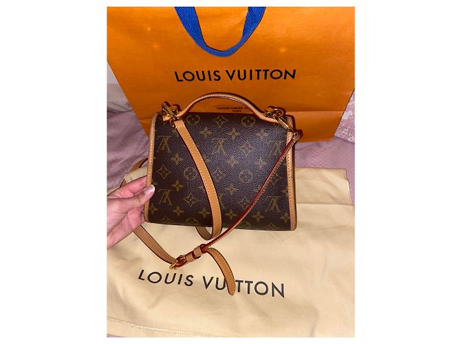 Borsa Louis Vuitton Ivy Marrone in Tela - vista 8