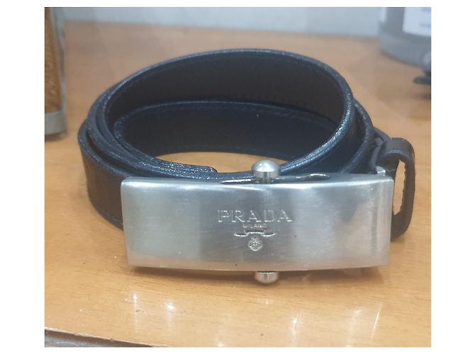Prada cintura vintage pelle Nero - vista 5
