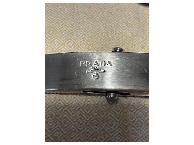 Prada cintura vintage pelle Nero - vista 8