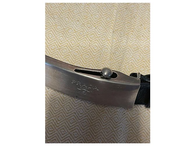 Prada cintura vintage pelle Nero - vista 9