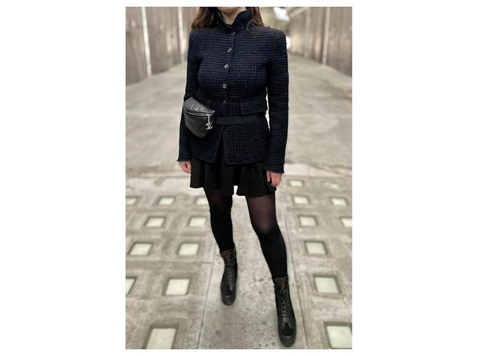Chanel Riñonera de piel granulada negra . Negro - vista 20