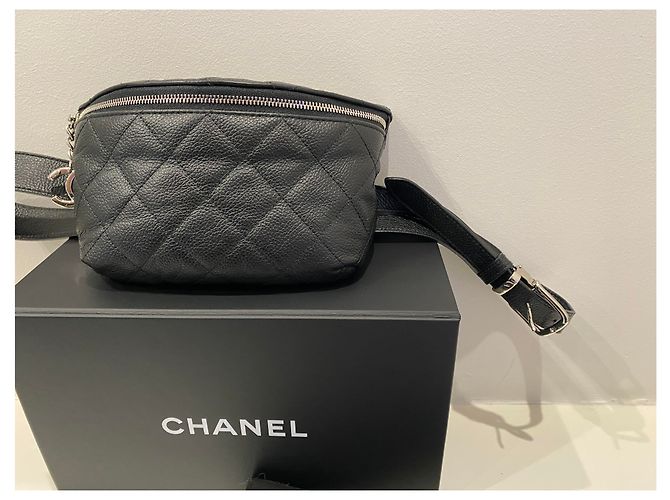 Chanel Riñonera de piel granulada negra . Negro - vista 6