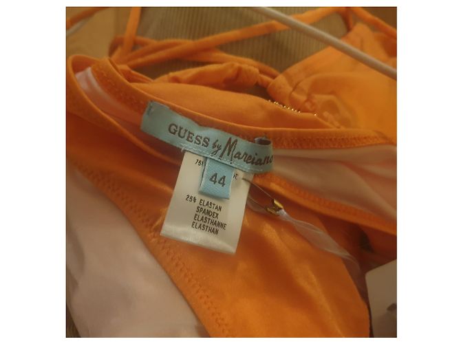 Bikini Guess naranja con logo de strass - vista 6