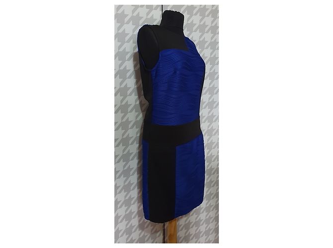 Vestido Cynthia Rowley Azul Preto - vista 2