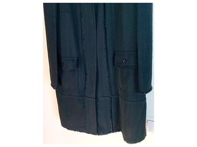 Dolce & Gabbana Schwarze Jacke aus Viskose mit Fransen - Ansicht 10