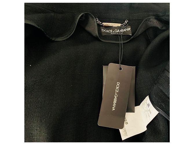 Dolce & Gabbana Schwarze Jacke aus Viskose mit Fransen - Ansicht 11