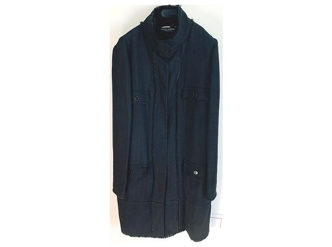 Dolce & Gabbana Schwarze Jacke aus Viskose mit Fransen - Ansicht 13