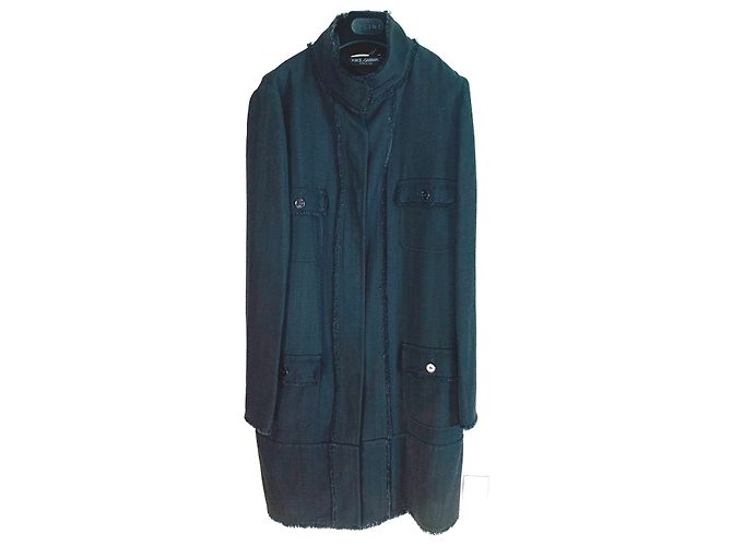 Dolce & Gabbana Schwarze Jacke aus Viskose mit Fransen - Ansicht 5