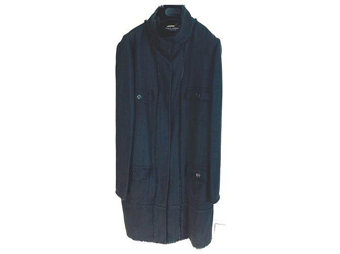 Dolce & Gabbana Schwarze Jacke aus Viskose mit Fransen - Ansicht 8