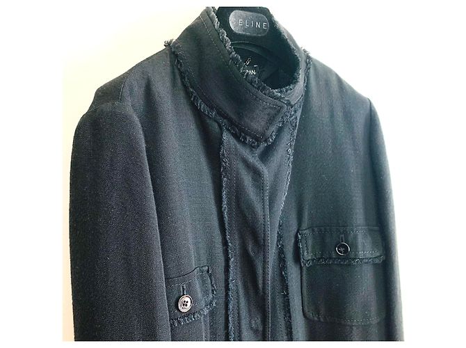 Dolce & Gabbana Schwarze Jacke aus Viskose mit Fransen - Ansicht 9