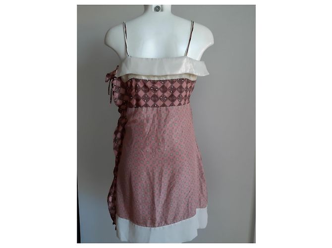 Liu.Jo Liu.Vestido jo de seda rosa - vista 2