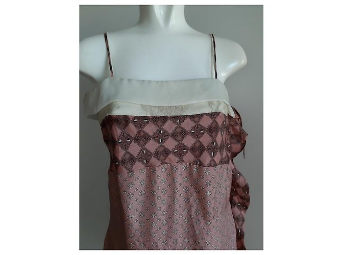 Liu.Jo Liu.Vestido jo de seda rosa - vista 5