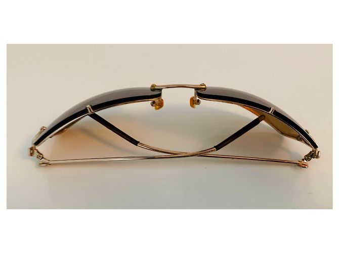 Occhiali da sole aviator D&G in metallo oro D'oro - vista 3