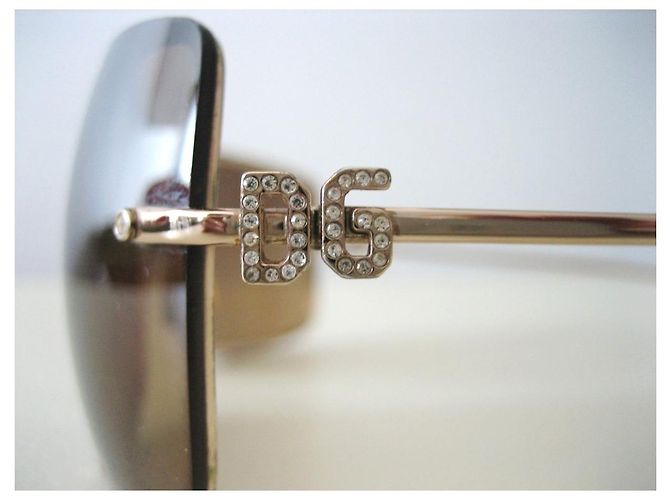 Occhiali da sole aviator D&G in metallo oro D'oro - vista 5