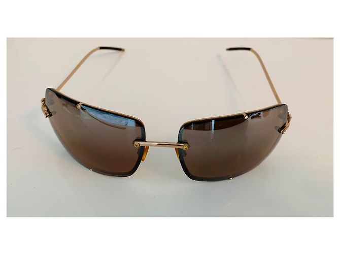 Occhiali da sole aviator D&G in metallo oro D'oro - vista 7