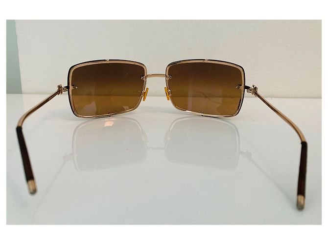 Occhiali da sole aviator D&G in metallo oro D'oro - vista 8